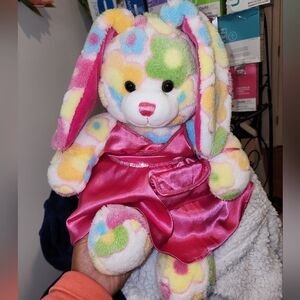 Build-A-Bear "Spring Flowers" Bunny {Rabbit} w/Satin Flower Dress 17" Plush!